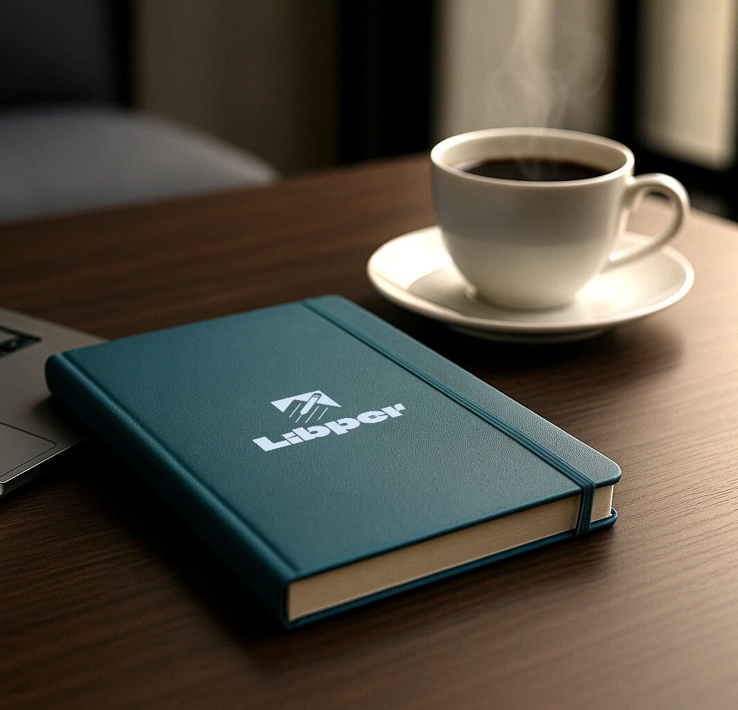 Libreta sobre escritorio